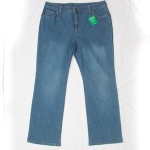Lands End straight leg high waisted jeans 18 x 31